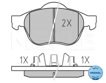 0252399617W MEYLE Комплект тормозных колодок, дисковый тормоз
