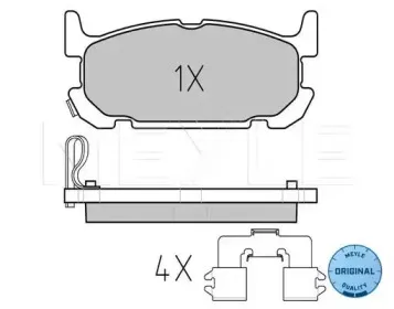 0252402913W MEYLE Комплект тормозных колодок, дисковый тормоз