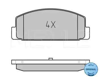 025 240 4514 MEYLE Комплект тормозных колодок, дисковый тормоз