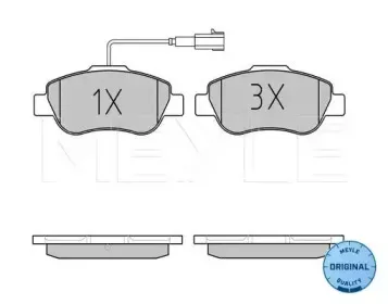 025 240 7218 MEYLE Комплект тормозных колодок, дисковый тормоз