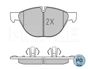0252417219PD MEYLE Комплект тормозных колодок, дисковый тормоз