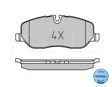 025 241 9118 MEYLE Комплект тормозных колодок, дисковый тормоз