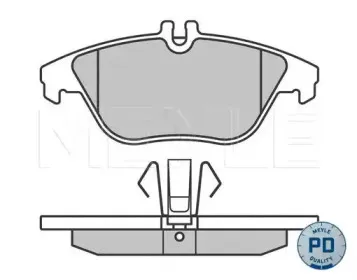 0252425317PD MEYLE Комплект тормозных колодок, дисковый тормоз