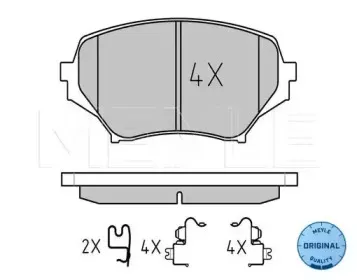 0252429714W MEYLE Комплект тормозных колодок, дисковый тормоз