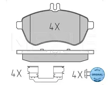 0252430620K1 MEYLE Комплект тормозных колодок, дисковый тормоз