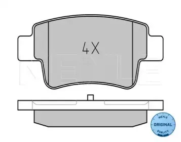 0252434917W MEYLE Комплект тормозных колодок, дисковый тормоз