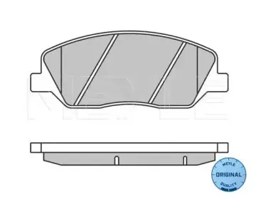 0252435117W MEYLE Комплект тормозных колодок, дисковый тормоз