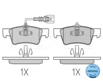 025 243 6819 MEYLE Комплект тормозных колодок, дисковый тормоз