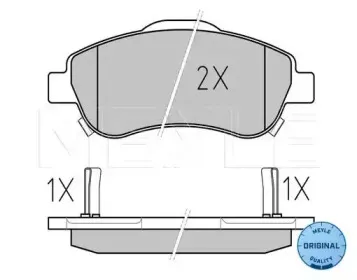 0252463819W MEYLE Комплект тормозных колодок, дисковый тормоз