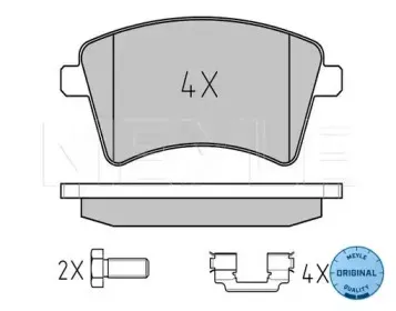 025 246 9318 MEYLE Комплект тормозных колодок, дисковый тормоз