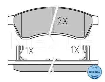 0252474414W MEYLE Комплект тормозных колодок, дисковый тормоз