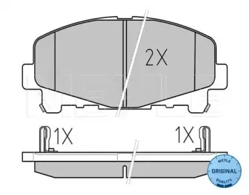 025 247 6616 MEYLE Комплект тормозных колодок, дисковый тормоз