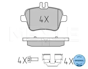 025 248 4818 MEYLE Комплект тормозных колодок, дисковый тормоз