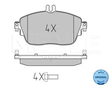 025 248 6919 MEYLE Комплект тормозных колодок, дисковый тормоз