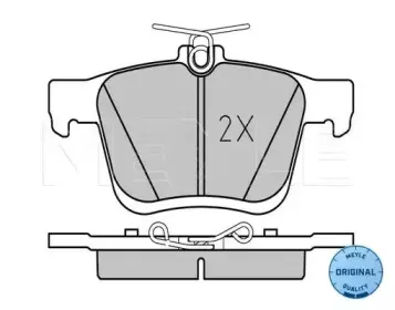 025 250 0816 MEYLE Комплект тормозных колодок, дисковый тормоз
