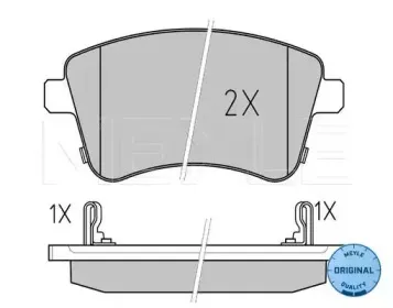0252518419W MEYLE Комплект тормозных колодок, дисковый тормоз