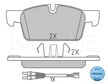 025 252 2217 MEYLE Комплект тормозных колодок, дисковый тормоз