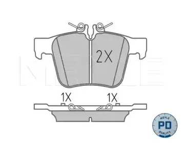 0252535416PD MEYLE Комплект тормозных колодок, дисковый тормоз