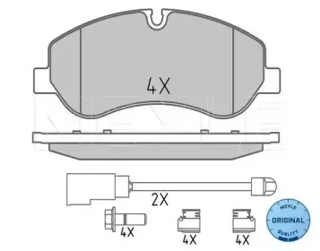 025 256 0217 MEYLE Комплект тормозных колодок, дисковый тормоз