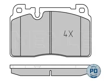 0252564316PD MEYLE Комплект тормозных колодок, дисковый тормоз