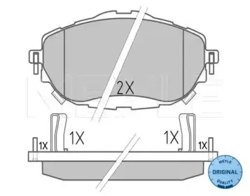 025 256 9819 MEYLE Комплект тормозных колодок, дисковый тормоз