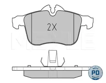 0252833219PD MEYLE Комплект тормозных колодок, дисковый тормоз