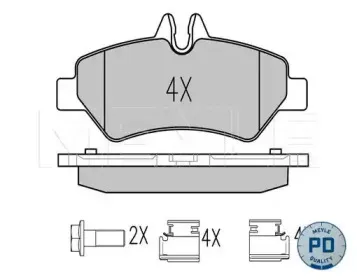 0252919019PD MEYLE Комплект тормозных колодок, дисковый тормоз