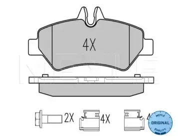 025 291 9019 MEYLE Комплект тормозных колодок, дисковый тормоз