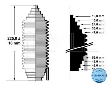 99-14 620 0000 MEYLE Пыльник, рулевое управление