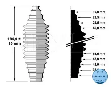99-14 620 0002 MEYLE Пыльник, рулевое управление