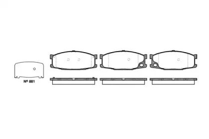 2283.10 ROADHOUSE Комплект тормозных колодок, дисковый тормоз