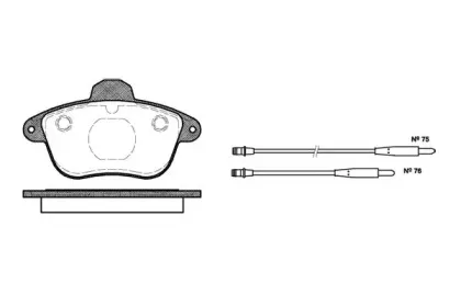 2401.04 ROADHOUSE Комплект тормозных колодок, дисковый тормоз