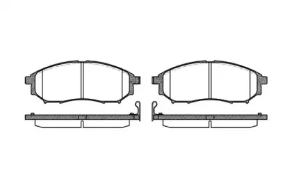 2852.14 ROADHOUSE Комплект тормозных колодок, дисковый тормоз