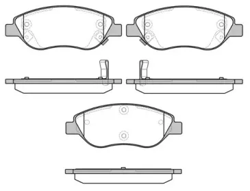 2860.12 ROADHOUSE Комплект тормозных колодок, дисковый тормоз