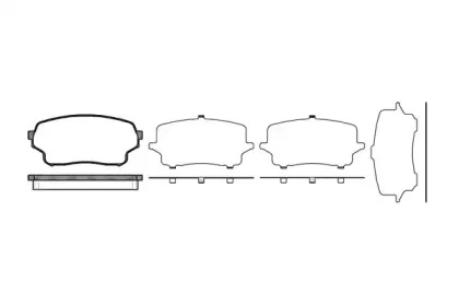 21166.01 ROADHOUSE Комплект тормозных колодок, дисковый тормоз