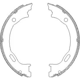 4707.01 ROADHOUSE Комплект тормозных колодок, стояночная тормозная система