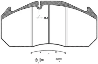 JSX 2506.30 ROADHOUSE Комплект тормозных колодок, дисковый тормоз