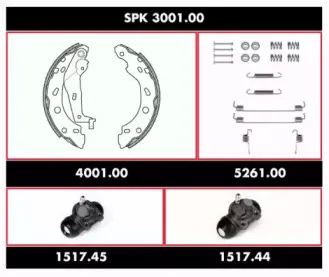 SPK 3001.00 ROADHOUSE Комплект тормозов, барабанный тормозной механизм