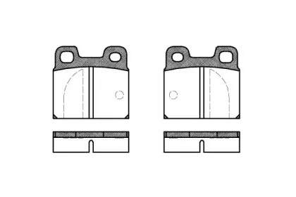 0005.00 REMSA Комплект тормозных колодок, дисковый тормоз