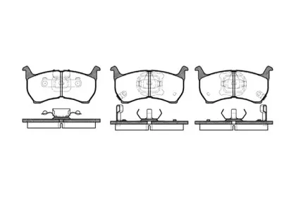 0164.02 REMSA Комплект тормозных колодок, дисковый тормоз