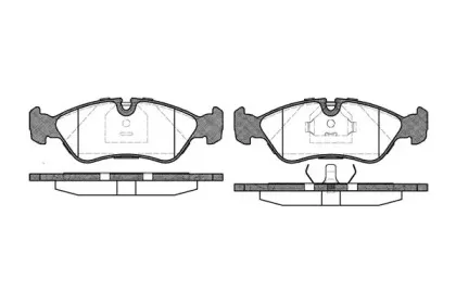 0286.20 REMSA Комплект тормозных колодок, дисковый тормоз