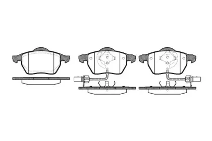 0390.52 REMSA Комплект тормозных колодок, дисковый тормоз