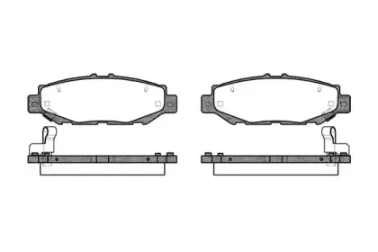 0424.04 REMSA Комплект тормозных колодок, дисковый тормоз