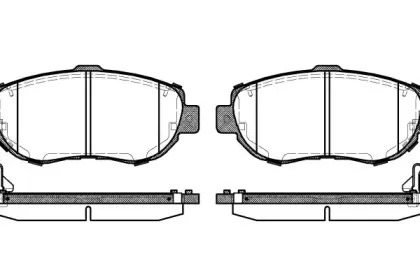 0456.14 REMSA Комплект тормозных колодок, дисковый тормоз