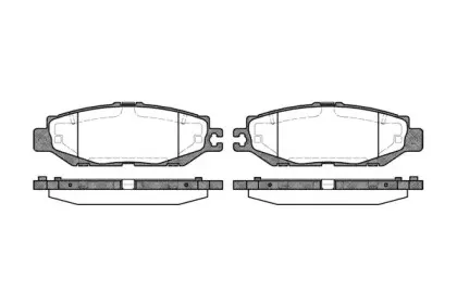 0457.00 REMSA Комплект тормозных колодок, дисковый тормоз
