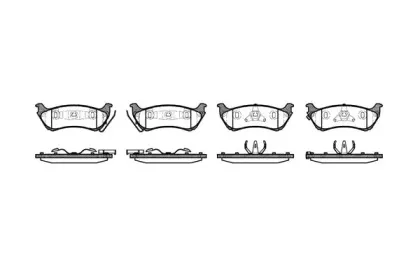 0698.01 REMSA Комплект тормозных колодок, дисковый тормоз