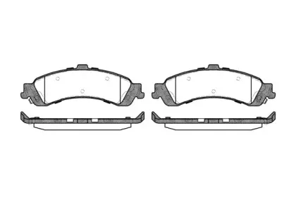 0809.02 REMSA Комплект тормозных колодок, дисковый тормоз