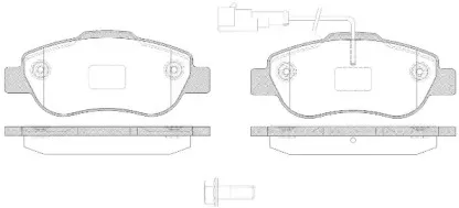 1100.21 REMSA Комплект тормозных колодок, дисковый тормоз