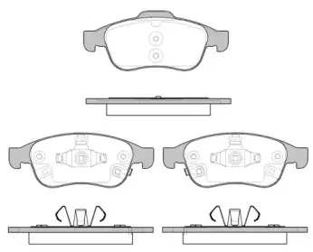 1248.12 REMSA Комплект тормозных колодок, дисковый тормоз