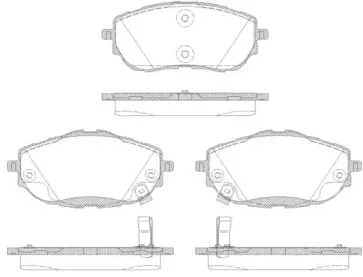 1561.02 REMSA Комплект тормозных колодок, дисковый тормоз